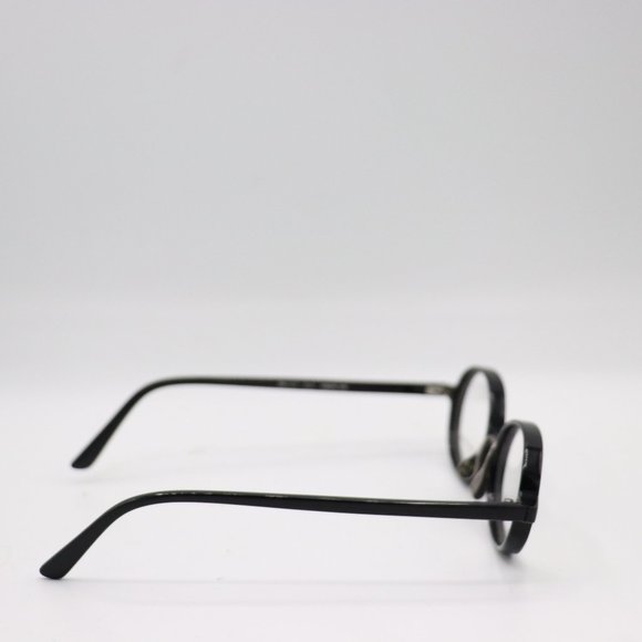 Black Round Thick Rim 70s Style Glasses Deadstock Made in Japan 49 19 145 - Picture 4 of 4